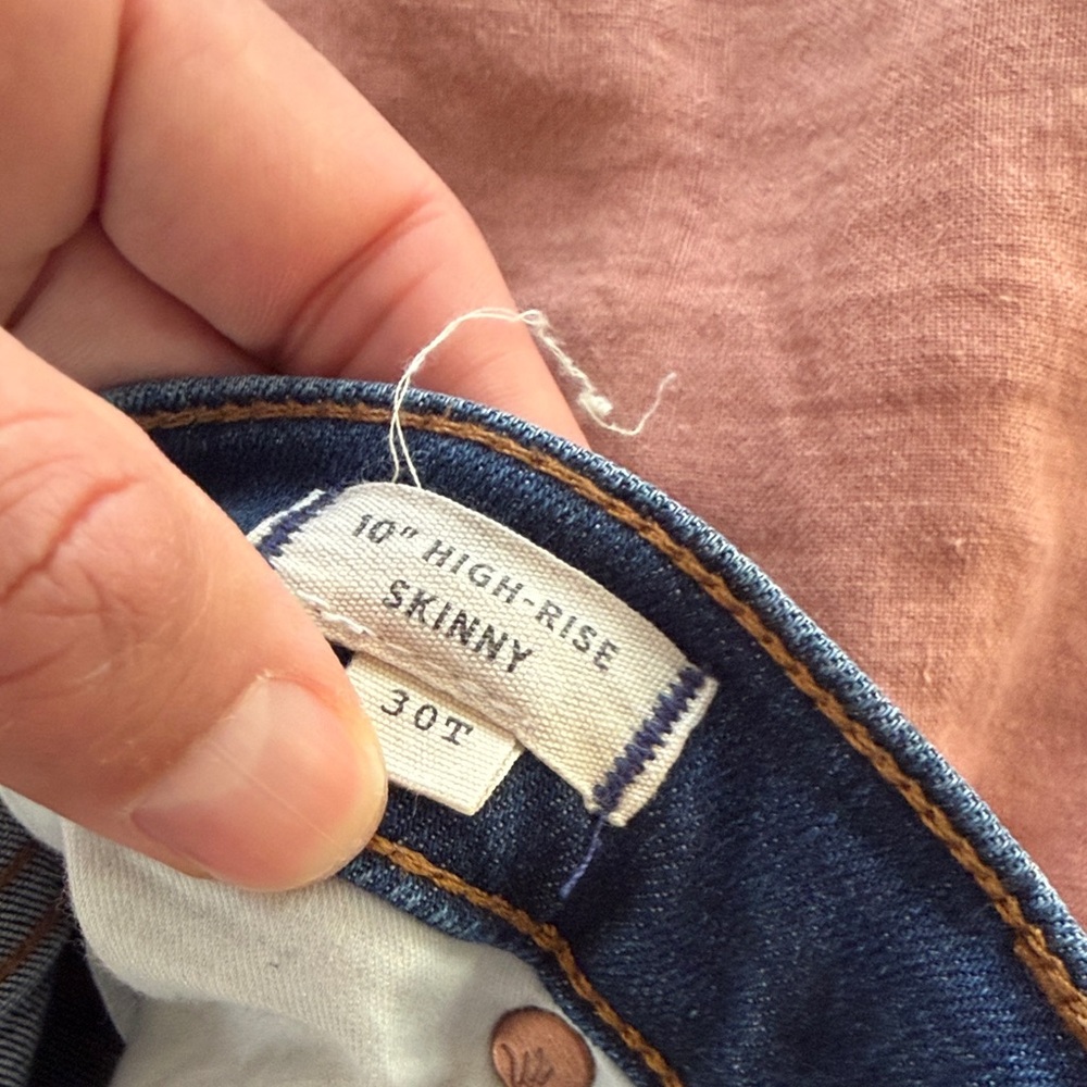 Madewell Blue High-Rise Skinny Jeans